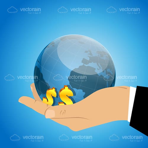 Businessman with Globe in Hand